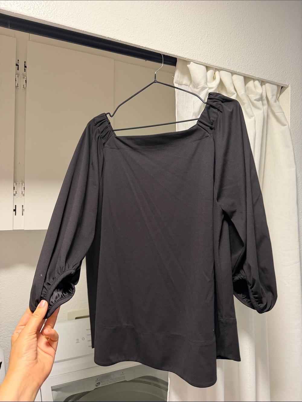 Women’s Black Puff-Sleeve Top Buki brand
